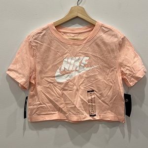 Nike Crop Tee with Logo in Pink - NWT
